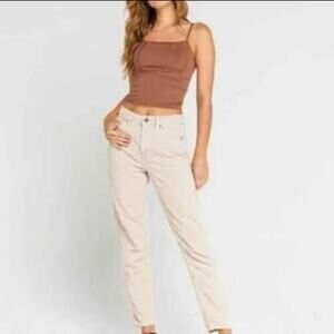 Urban Outfitters Mom Corduroy Pant High Rise 27 Pale Pink Pastel Boho Preppy
